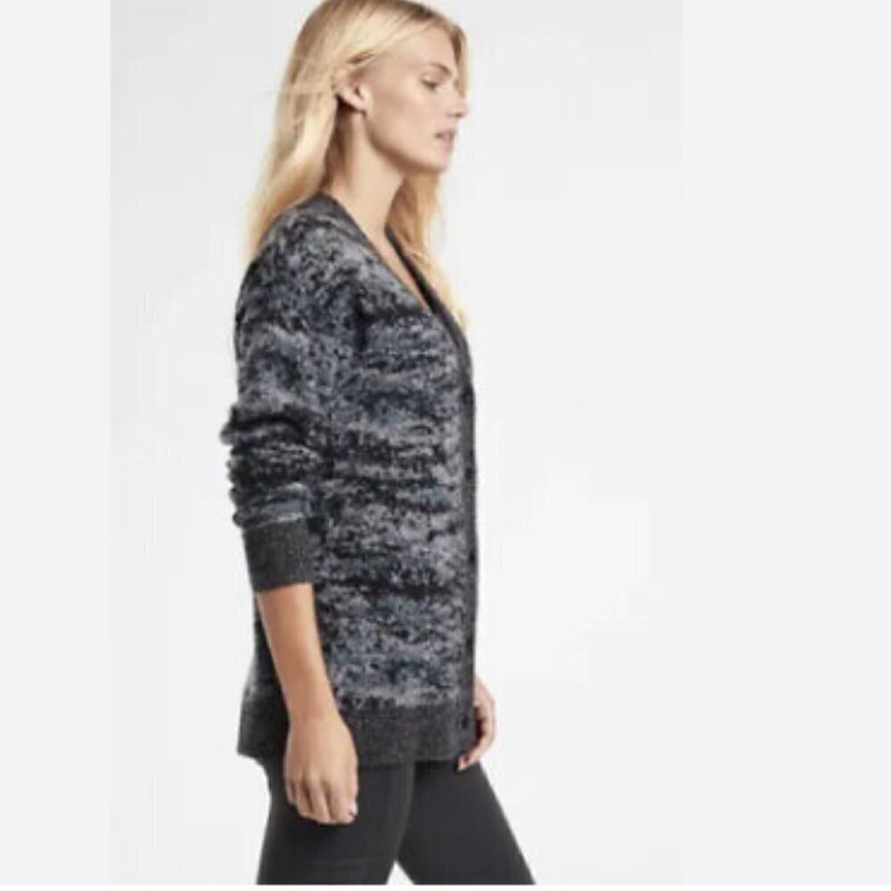 Atheta Westlake Textured Merino Wool Cardigan Fog Camo Cool - Picture 4 of 12